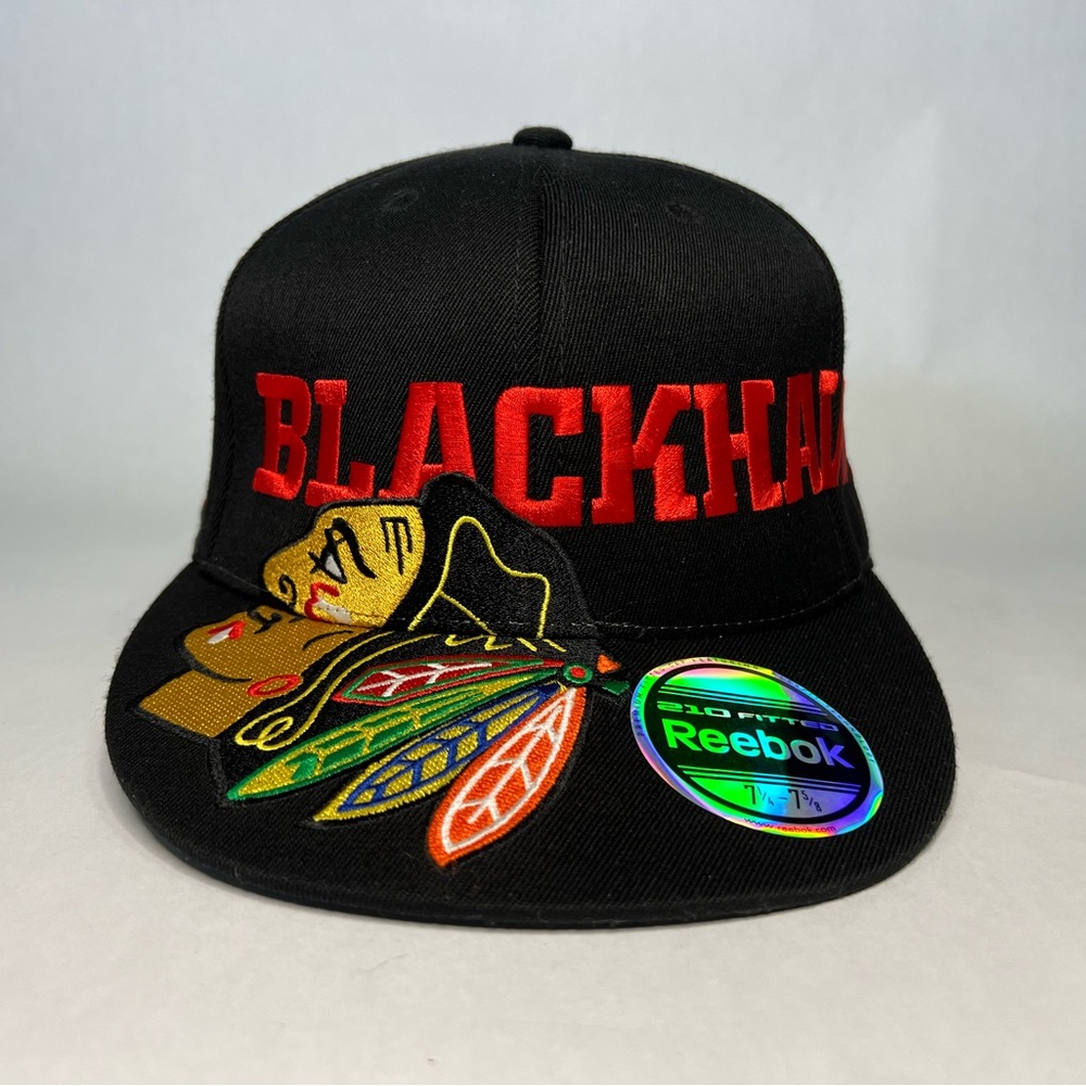 Reebok 210 Premium Fitted NHL Blackhawks Cap (7-1/4” to 7-5/8”) - FlexFit